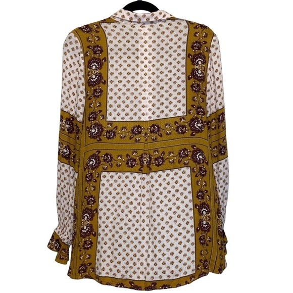 Free People Women's Size Medium Changing Times Mixed Print Tunic Top - Picture 5 of 7